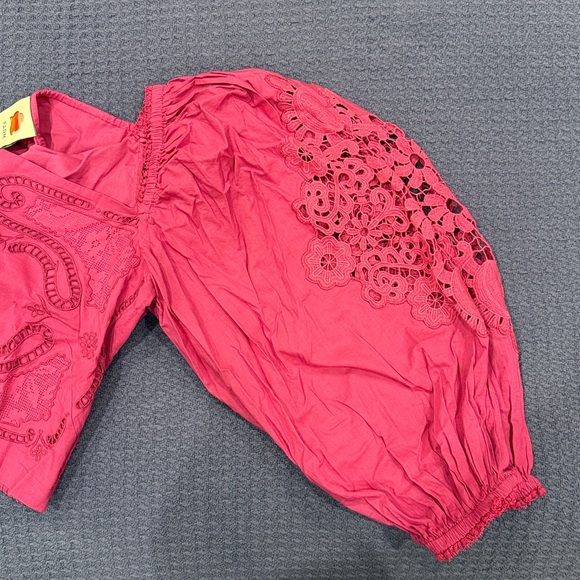 FARM Rio Pink Embroidered Blouse - Picture 9 of 9